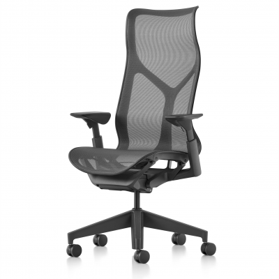 Cosm High-back Chair (Grey Adjustable Arm )